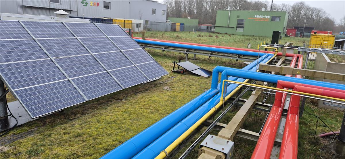 rør -anlegg + solceller - Klikk for stort bilde