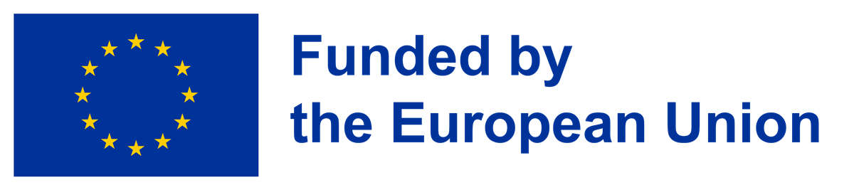 Erasmus+ Logo og tekst: this project is funded by Erasmus+ - Klikk for stort bilde