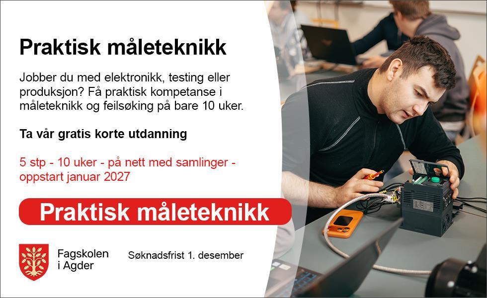 annonse praktisk måleteknikk - Klikk for stort bilde